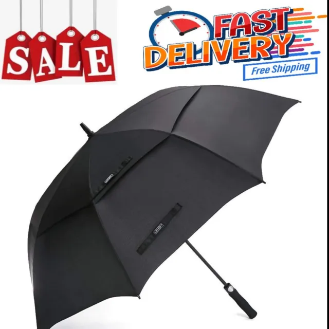 G4Free 55/63/69/72/80 Inch Golf Umbrella Windproof Double Canopy Extra Large