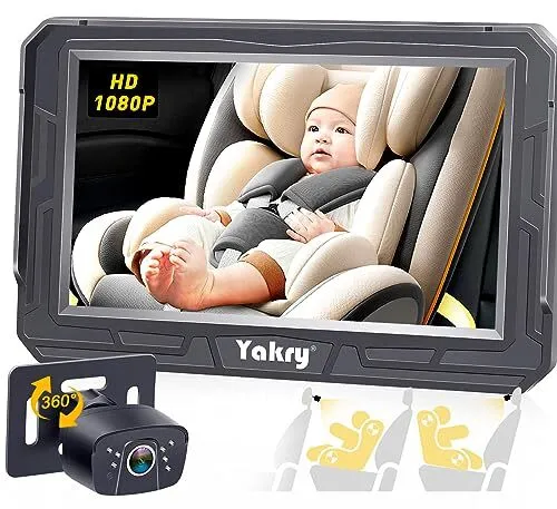 Baby Car Camera USB Plug and Play - 360° Rotation Backseat Camera 5 Mins