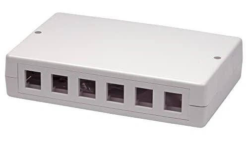 BIGtec Boîtier vide Keystone - 12 ports - Montage en saillie - Pour 6 ou 12 modu