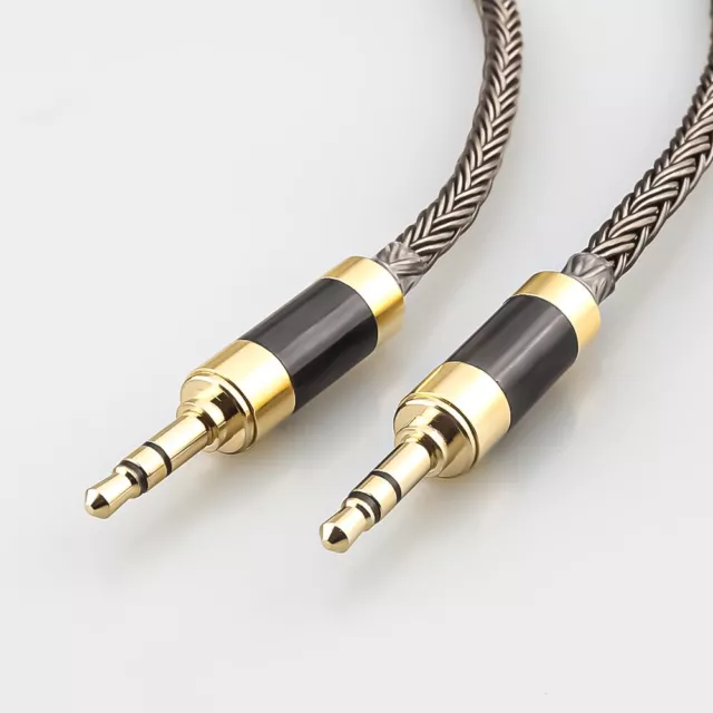 16Core 7N OCC Mini trs jack 3.5 male to 2.5 mm stereo aux male Headphone cable