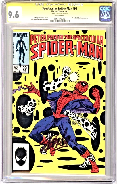 Marvel 1985 🕷 Spectacular Spider-Man #99 🕷 Cgc Ss 9.8 Wp Signed 🔥 Stan Lee 🔥