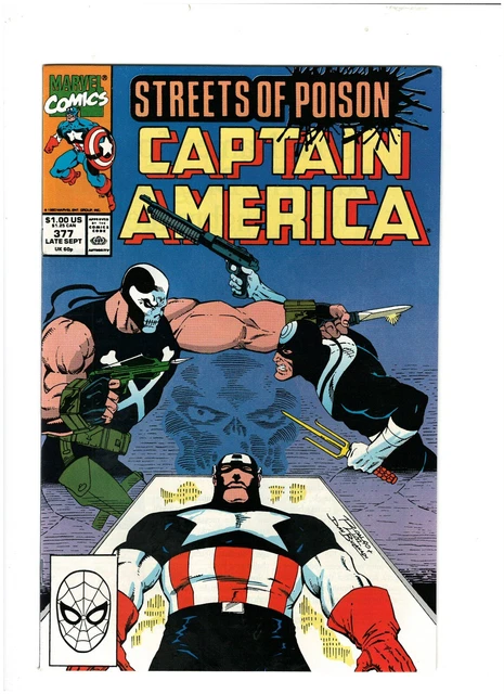 Captain America #377 Marvel Comics Crossbones vs. Bullseye VF/NM 9.0