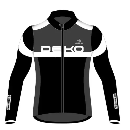 DEKO Maglia invernale BICI MTB LEADER 2 nero/grigio/bianco