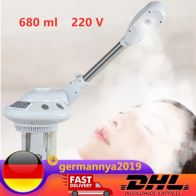 220 V vaporizador facial 360° boquilla giratoria vaporizador de ozono vaporizador facial 680 ml