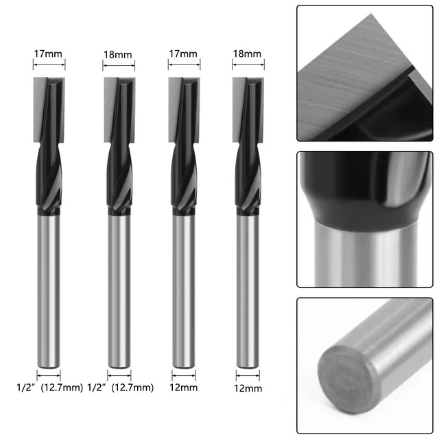 Bit de routeur en spirale de nettoyage haute performance 12 mm 12 7 mm options d