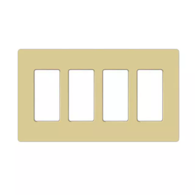 Lightolier Fb4Si Multi-Gang, 4-Gang, Faceplate, Wall Plate, Ivory