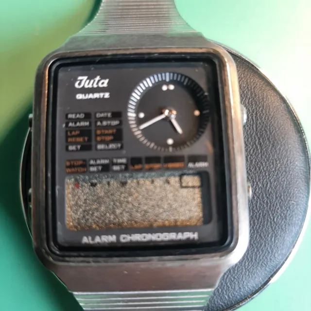 Tolle vintage Juta Quartz  analog digital Armbanduhr   für Sammler und Hobbyuhrm