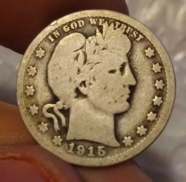 1915-S Barber Quarter Good Condition