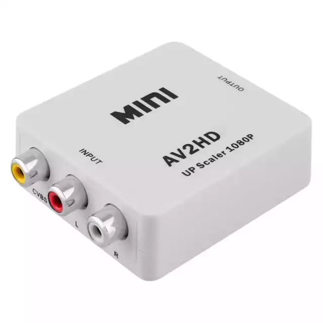 AV2HDTV Converter Von Analog zu Digital PAL NTSC Weiß fur Spielekonsole TV