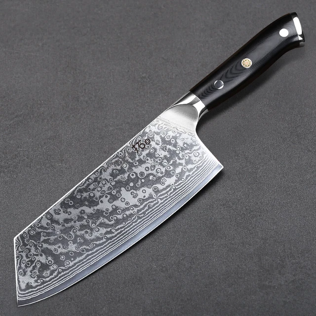 19cm Hackmesser Japan VG10 Damaskus Stahl Küchenmesser mit G10 Griff