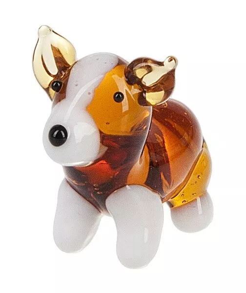 Ganz Miniature World Mini Glass CORGI DOG Tiny Collectible Figurine 1 1/4"