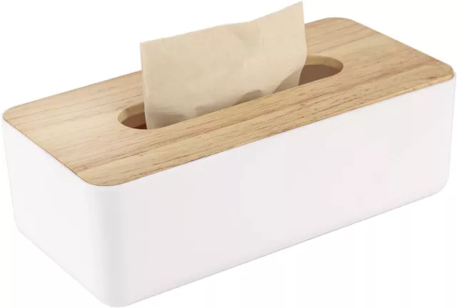 Wood Tissue Box Cover Disposable Paper Facial Tissues Wooden Rectangular Holder