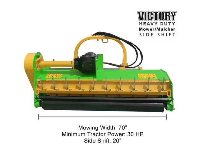 70" HD Flail Mower/Mulcher with 20" Hydraulic Side Shift