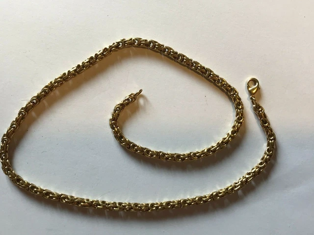 Collier Vintage Doré - Bijou Ancien En Métal Doré