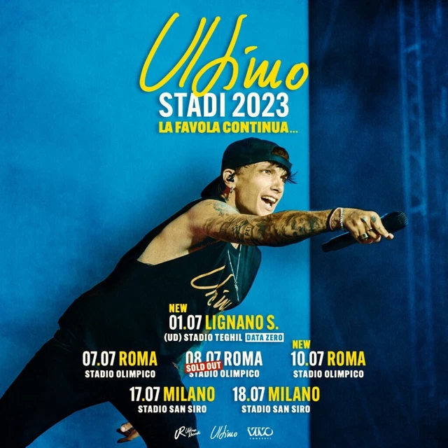 Concerto Ultimo - PRATO GOLD - 2 biglietti - 07.07.2023 - Roma