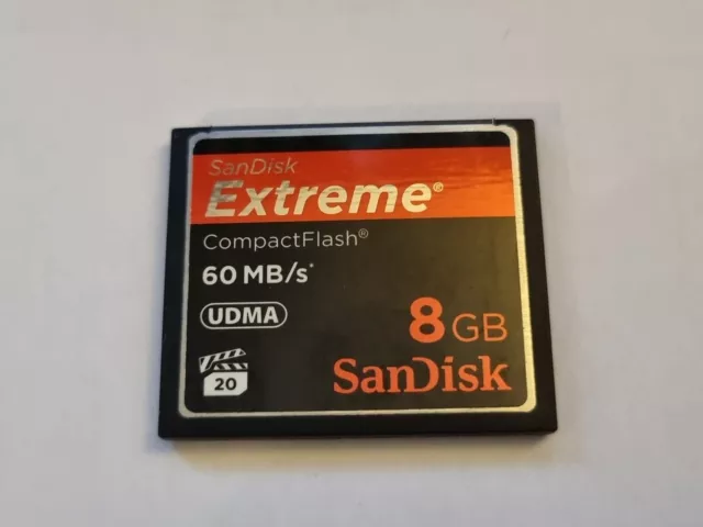 SanDisk Extreme 60MB/s 8GB  CF Compact Flash Memory Card Free UK Postage