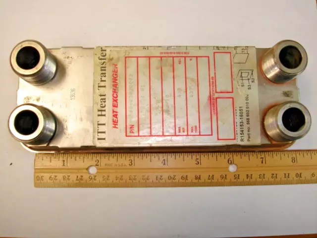 ITT Plate Type Heat Exchanger 568602010002 3/4 MNPT