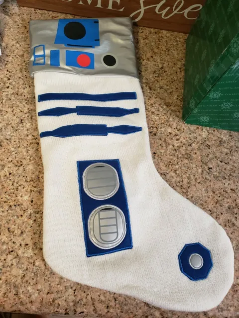 Star Wars Holiday Christmas R2 D2  white Stocking
