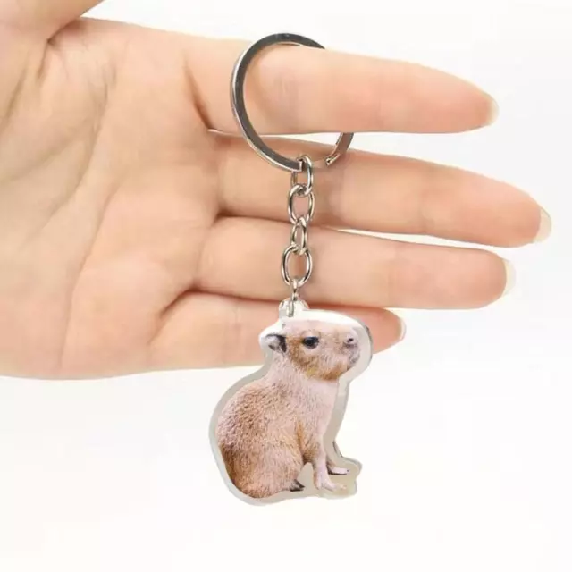 Acrylic Cute Capybara Pendant Keychain Acrylic Hanging-Charm New Keyring E0L1 3