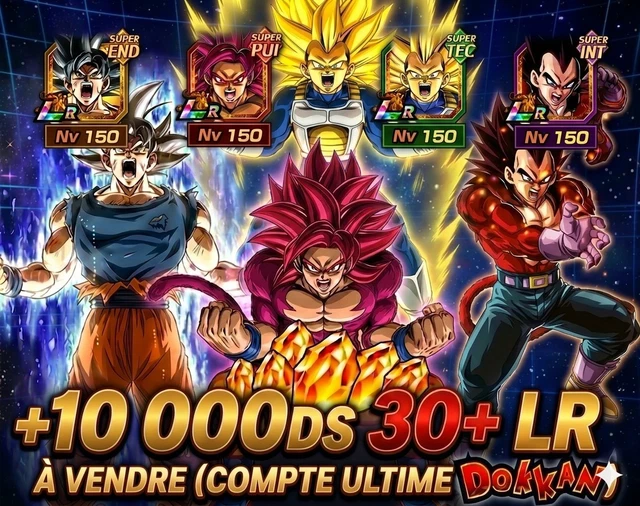 Compte Dokkan Battle Global – LVL 538 Avec 95 LR – Android/Apple II