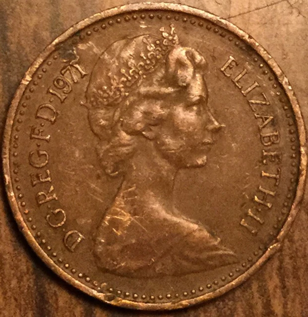 1971 Uk Gb Great Britain New 1/2 Penny Coin