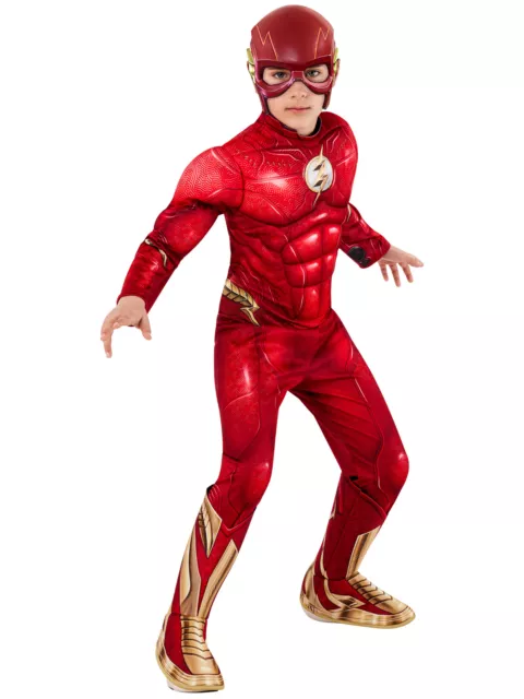 DC The Flash Movie Deluxe Muscle Chest Superhero Child Costume SMALL 4-6