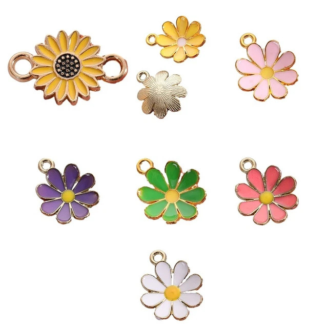 50 Stück Blumen Blumenschmuck DIY Fun Einfach Zu Verwenden Emaille Legierung