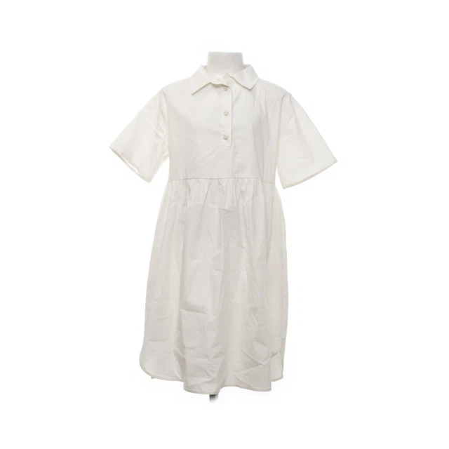 Zara, Kleid, Größe: 134, Weiß, Baumwolle/Polyamid/Elasthan, Einfarbig