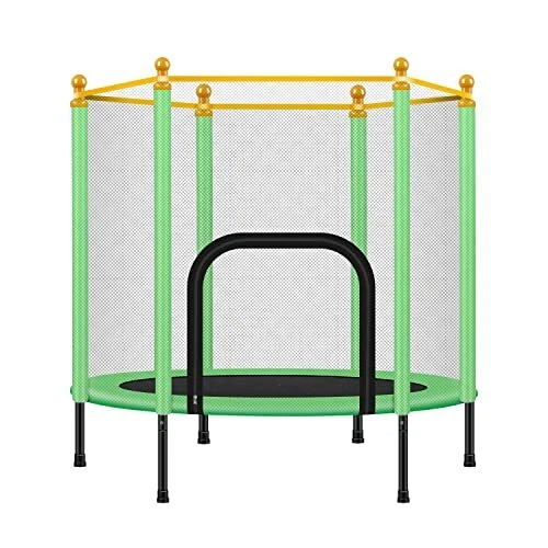 55'' Trampoline for Kids Small Trampoline with Safety Enclosure for Toddlers