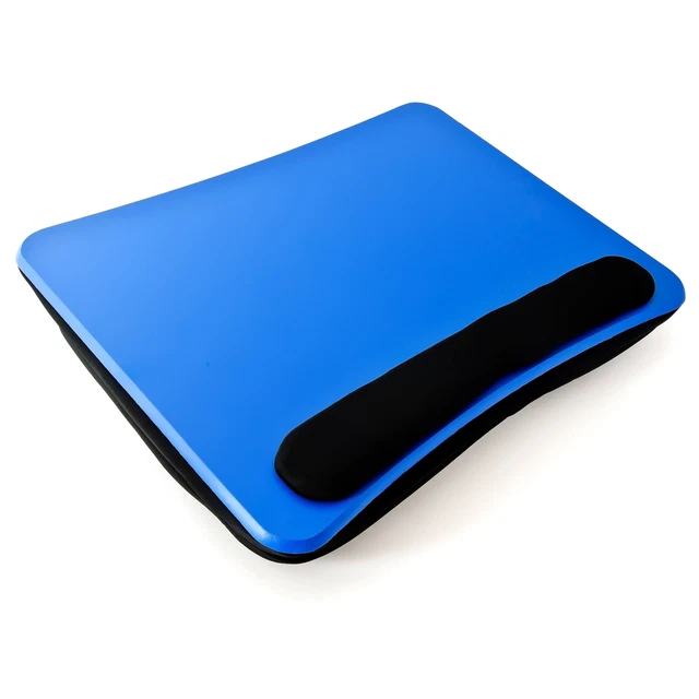Support Genoux Ordinateur Portable Coussin ergonomique Amovible poignée bleu
