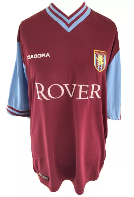 Aston Villa Diadora 46“ 48“ XL Fussballtrikot Neu Trikot Fußball Rover Bordeaux