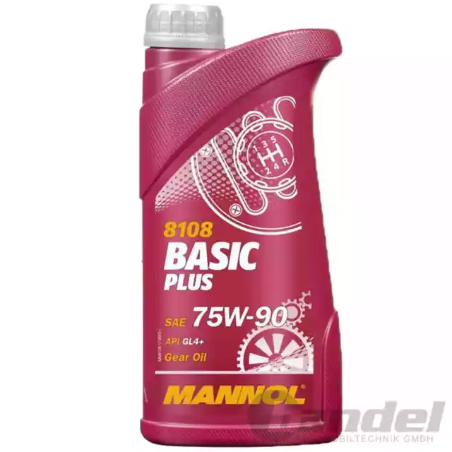 1L Mannol 75W-90 Basic Plus Api Gl4+ Getriebeöl Schaltgetriebeöl Differentialöl