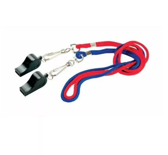 MacGregor 2 Pack Field & Court Sports Whistles with Heavy Duty Lanyard.