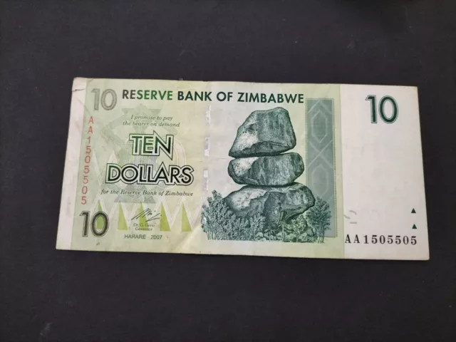 Zimbabue 10 dólares 2007
