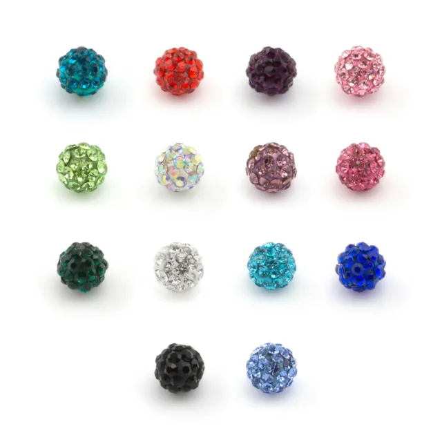 Spare SHAMBALLA Crystal Disco Gem Balls Suitable For All Piercing Types