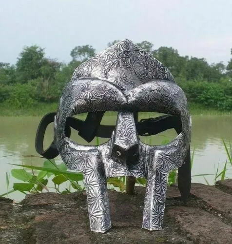 MF Doom Gladiator Face Mask Helmet Hand Forged Sca Larp Helmet Roman Mask