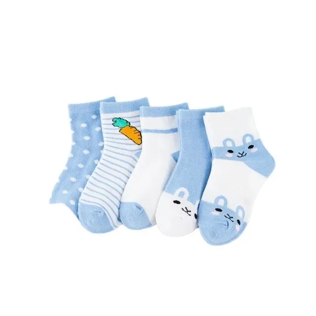 5 Pairs Kids Baby Toddler Boy Girl Ankle Crew Socks Cotton Casual Size 0-12M
