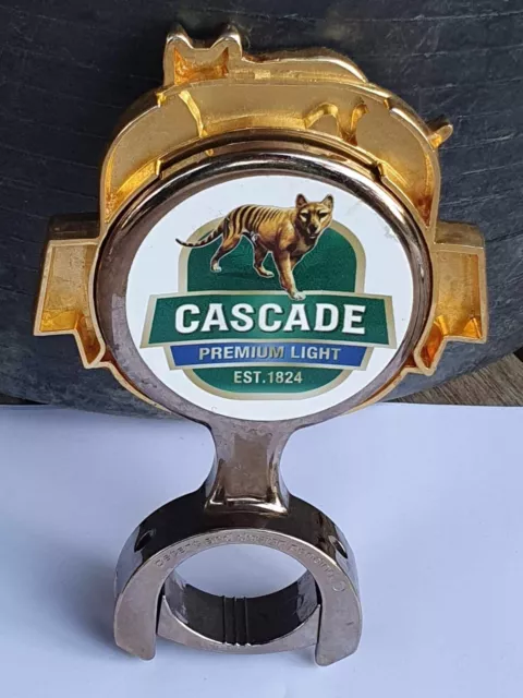 Cascade Premium Light beer tap topper metal badge. 2