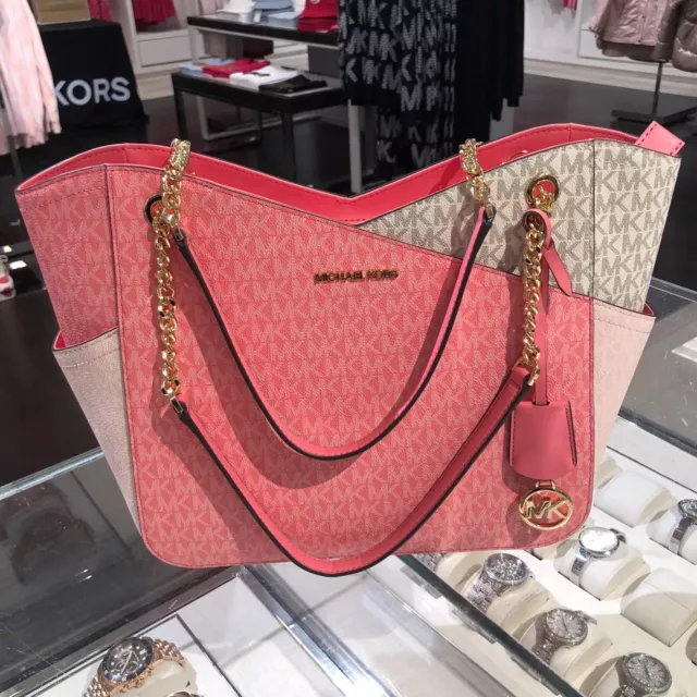 Michael Kors Women Ladies  Large Chain Shoulder Tote Bag Handbag Purse Shoulder