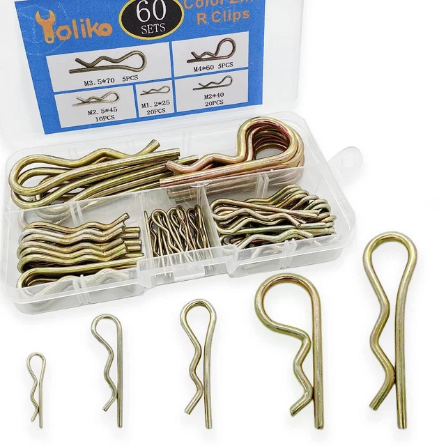 60 Pcs Hitch Pin Clip R Clips Retaining Pins Tractor Cotter Pin Hair Pin