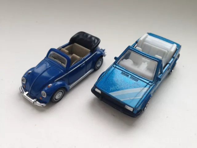 Hongwell - Schuco VW Käfer - Ford Escort XR 3i Cabrio ca. Matchbox-Playart Gr.