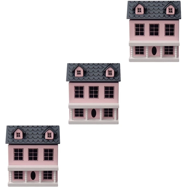 3 Pieces Scene Layout Adornment Villa Small House DIY Kits House Ornaments Model