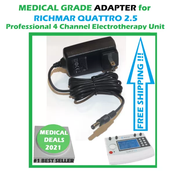 New Medical Grade POWER ADAPTER for RICHMAR 2.5 Muscle Stimulator, SAME DAY SHIP