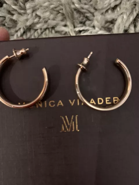 MONICA VINADER FIJI Hoop Earrings Large Rose Gold Vermeil Brand