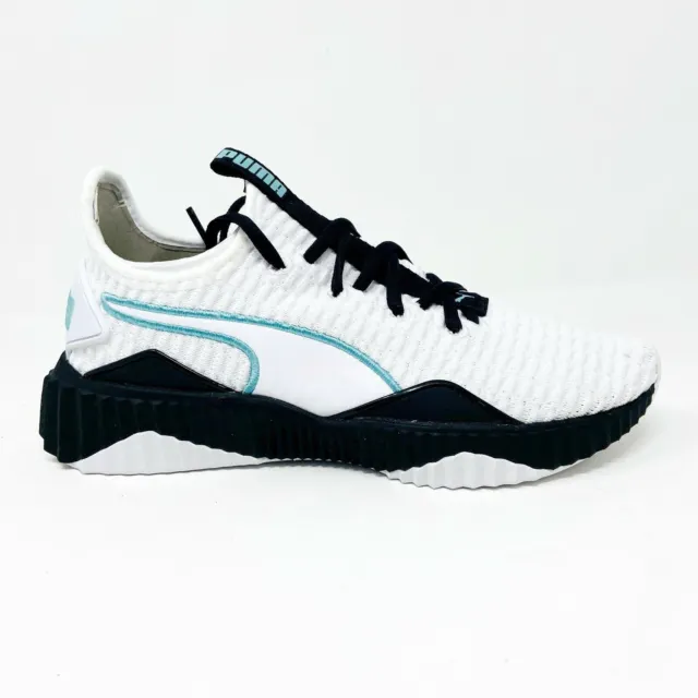 Puma Defy White Black Aquifer Preschool Little Kids Sneakers 191564 01