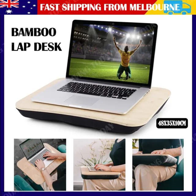 Lap Desk Portable Deluxe Bamboo Laptop PC Table Lap Tray Read Workstation