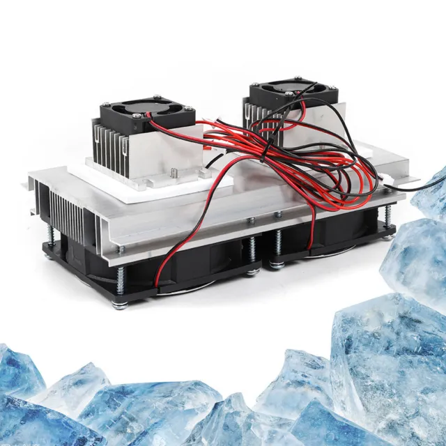 Thermoelectric 12V Peltier Cooler Refrigeration Cooling Fan System DIY Kit US