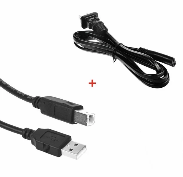 USB + POWER Cable Cord For Hp Officejet 3830 3833 4650 4652 4655