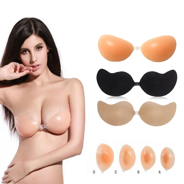 Silicone Push Up Bra Stick On Gel Strapless Backless Invisible Bras For Dress j