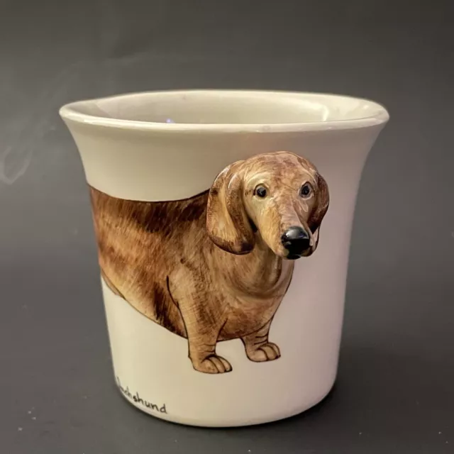 Dachshund 3D Handle Mug/Coffee Cup Handmade by Blue Witch Ceramic Pottery